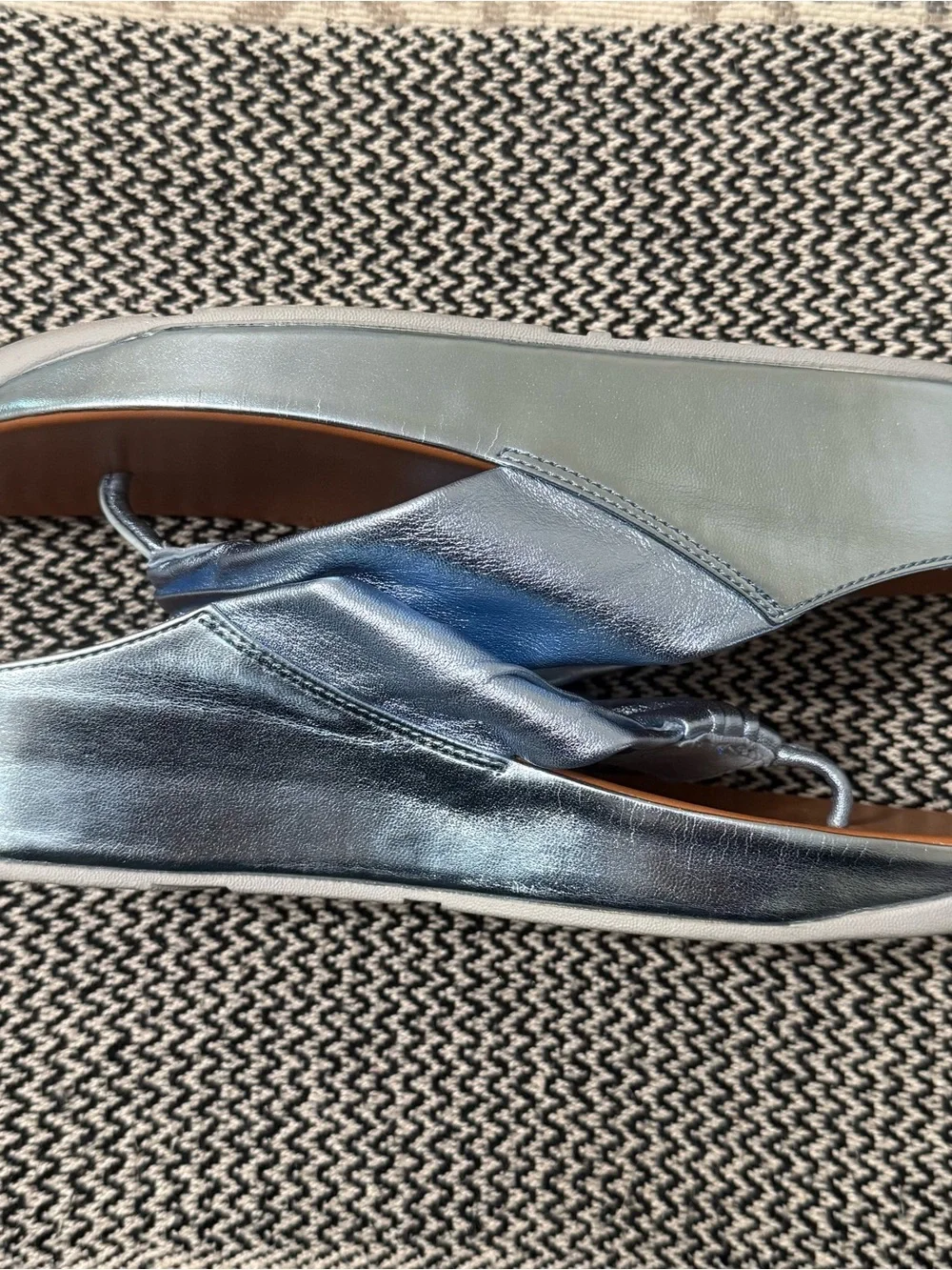 FitFlop Metallic Sky Blue Twiss Open Toe Sandals